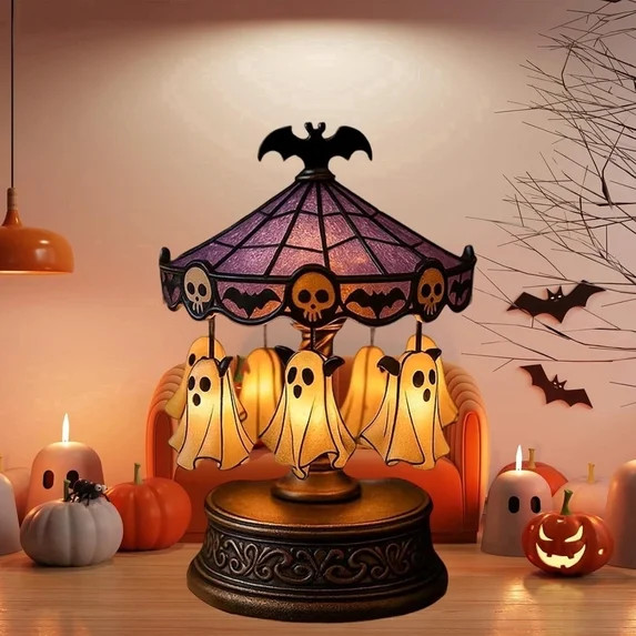 Halloween Ghost Carousel Lights, Plug-in Automatic Carousel,Ghost Night Light Up Kit, Spooky Ghos... | Walmart (US)