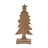 Creative Co-Op 4" L x 2-3/4"W x 7-3/4"H Hand-Carved Mango Wood Christmas Tree on Stand Figures and F | Amazon (US)