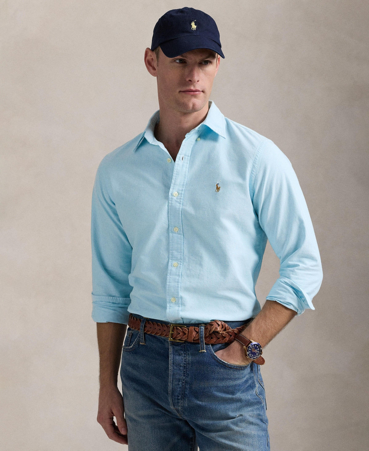 Polo Ralph Lauren Men's Button-Down Oxford Shirt - Blue | Macy's