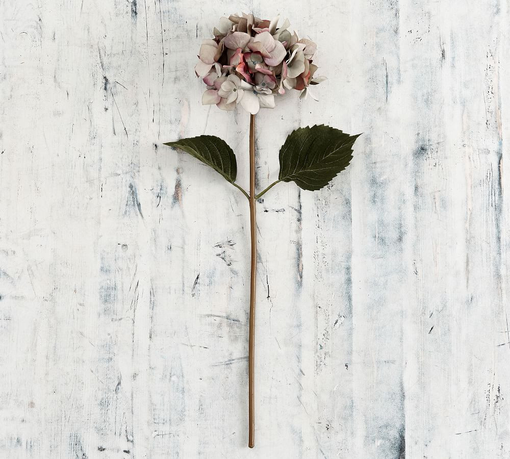 Faux Autumn Hydrangea Stem - Grey/Purple | Pottery Barn (US)
