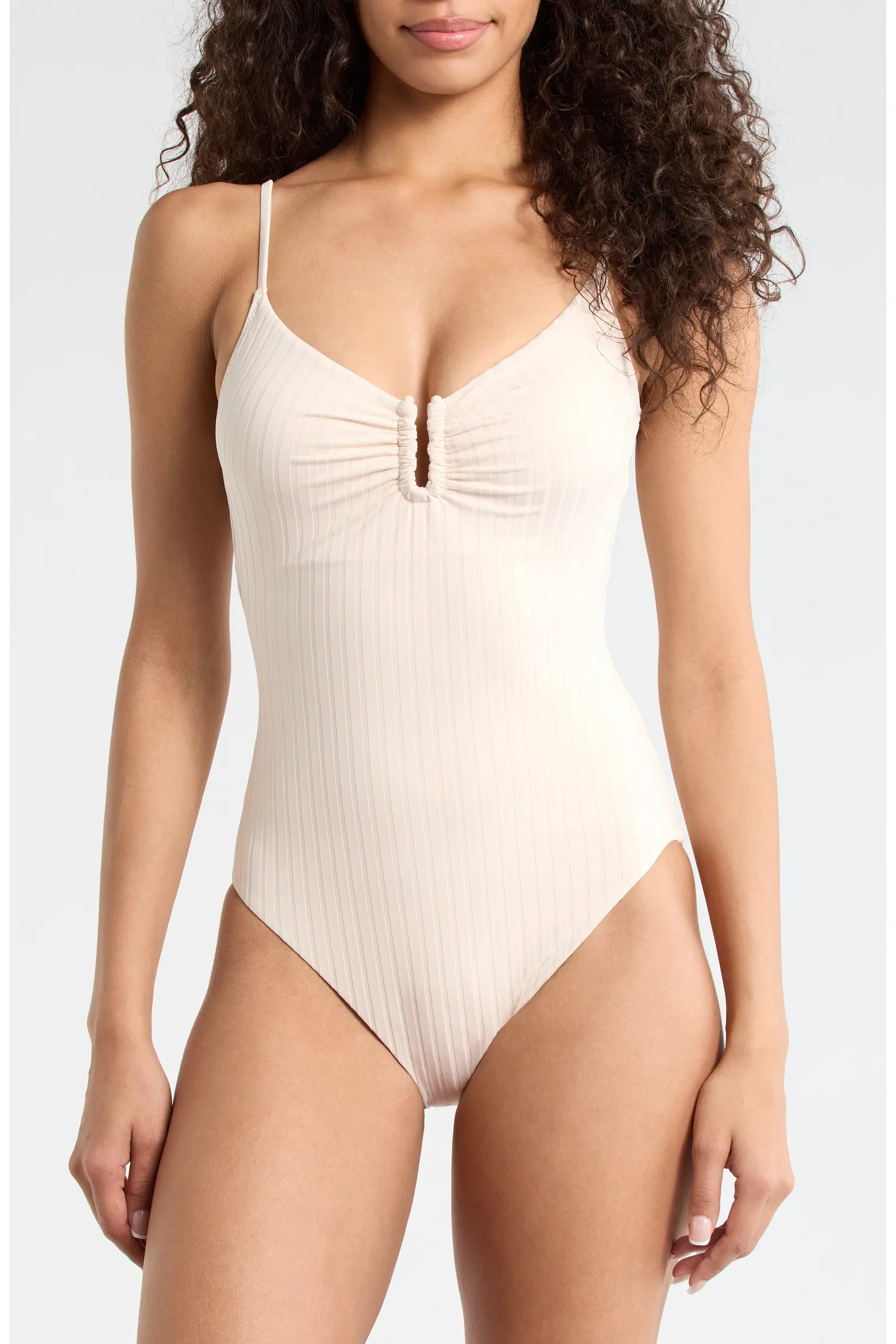 V-Wire Rib One-Piece Swimsuit (Women) | Nordstrom | Nordstrom