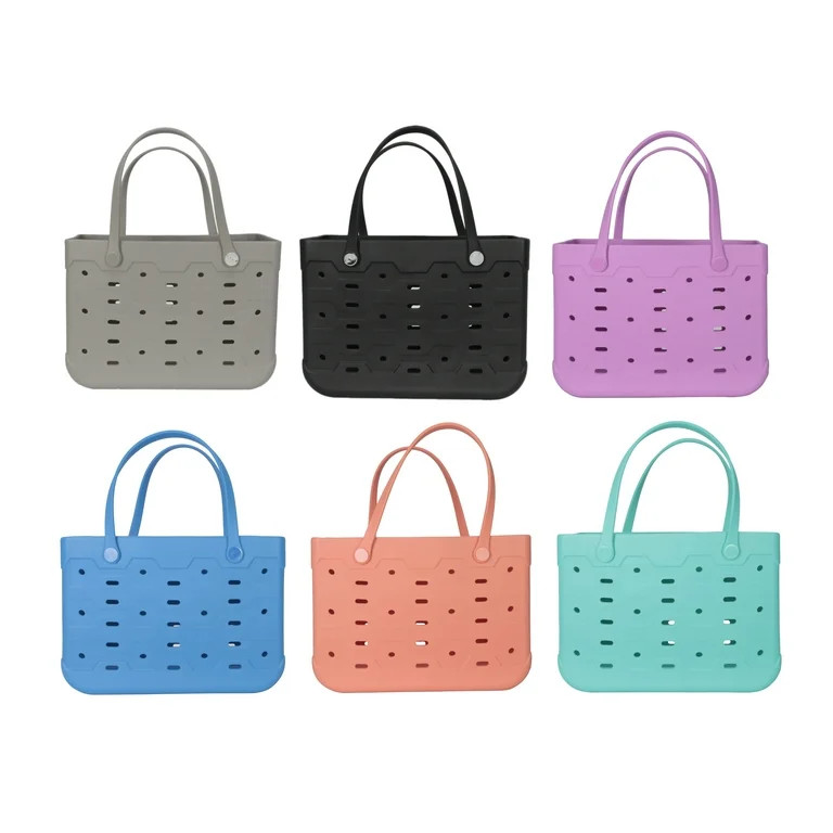 Mainstays Large Plastic Laundry Flex Tote, Blue Isle | Walmart (US)