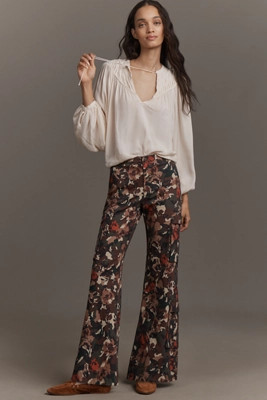 Pilcro Printed Cargo Bootcut Pants | Anthropologie (US)