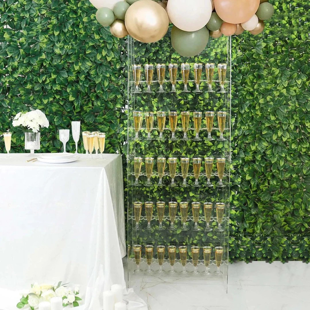 5-Tier Acrylic Champagne Wall backdrop party decorations stand Decor props wedding supplies flute... | Etsy (US)