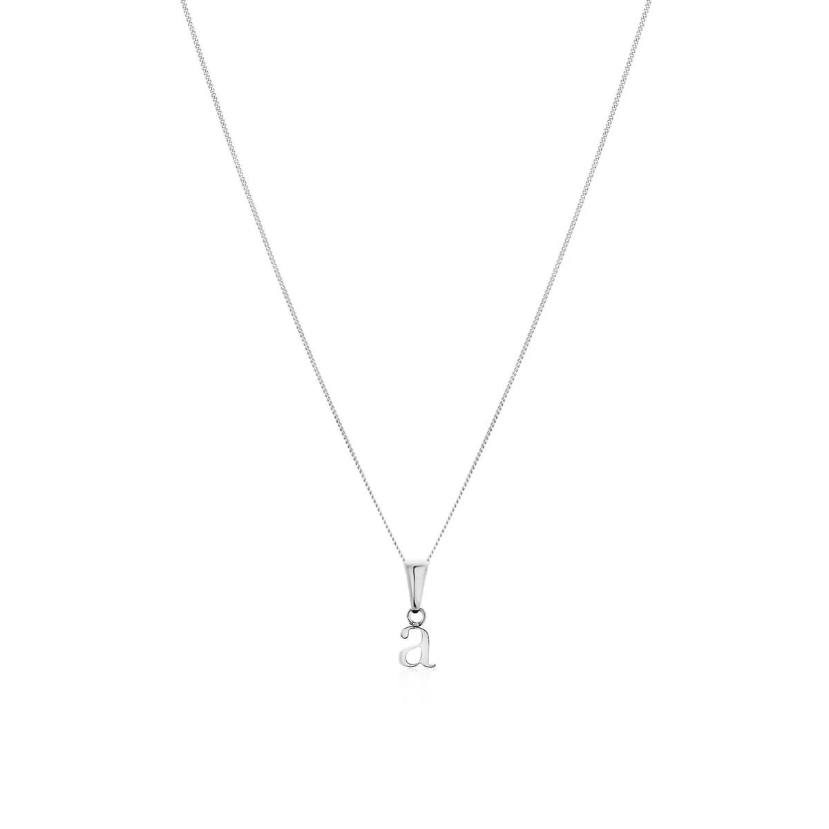 Lowercase Initial Fine Chain Necklace (Silver) | Abbott Lyon