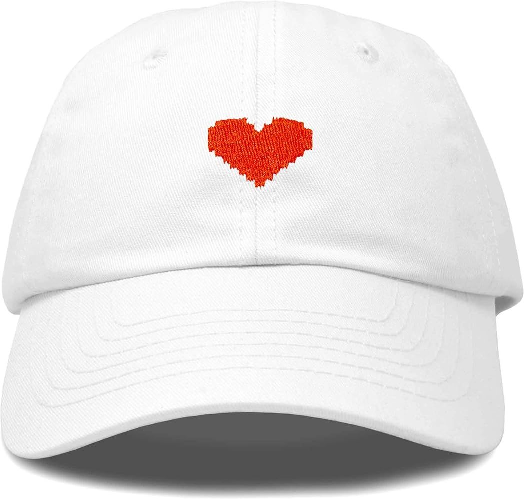 DALIX Pixel Heart Hat Womens Dad Hats Cotton Caps Embroidered Valentines | Amazon (US)