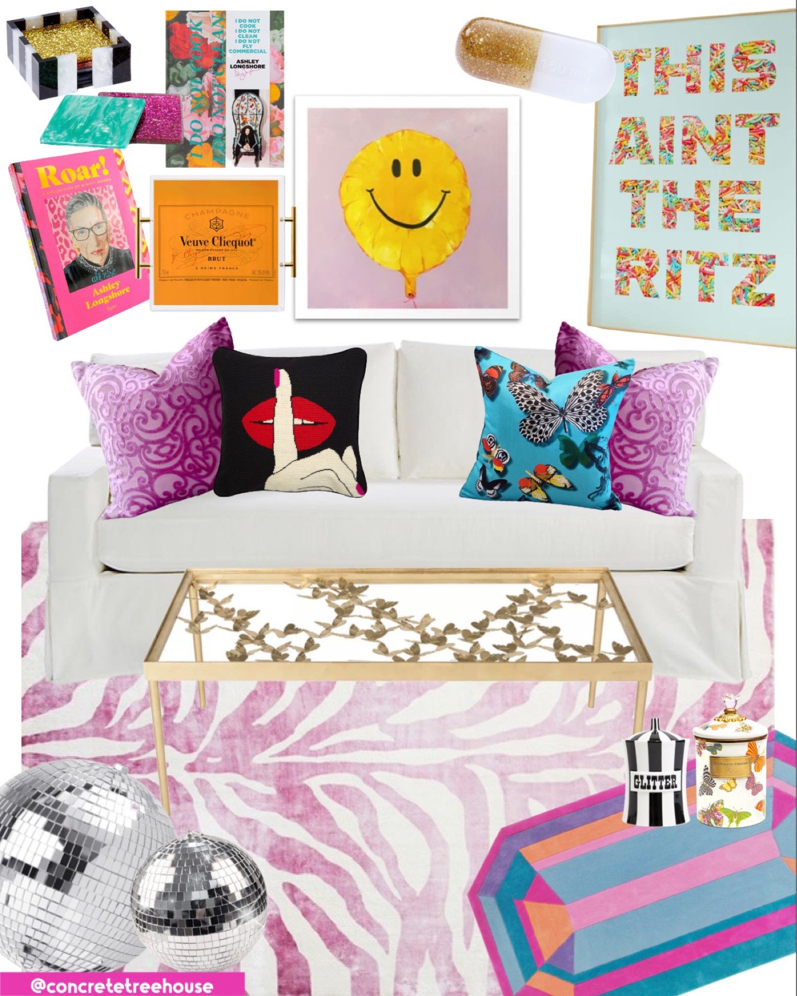 Ashley Longshore inspired living room moodboard design 

#LTKstyletip #LTKhome #LTKsalealert