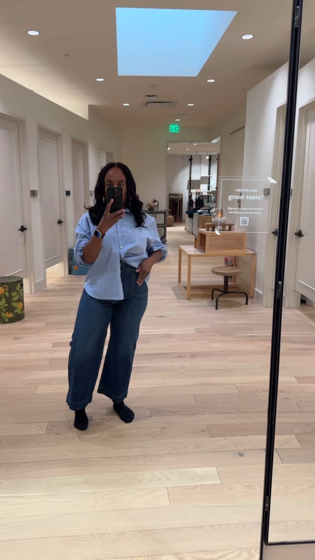 Tried this on and immediately thought: this works with everything I own. This oversized top + structured denim will always be a yes. I love how versatile this button down is—wear it open, tucked, layered, or tied…it works 

#LTKOver40 #LTKootd