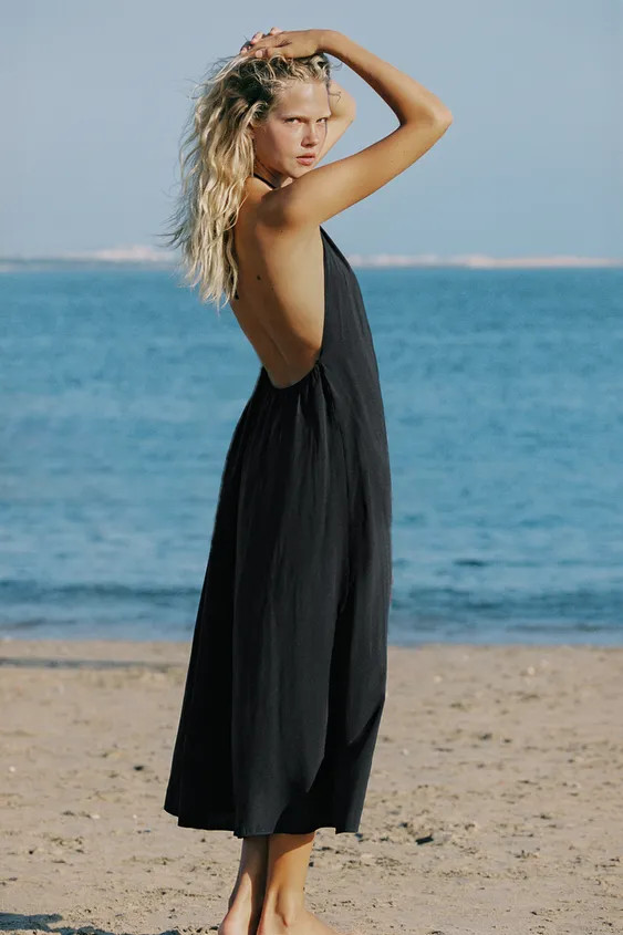 FLOWY HALTER DRESS | Zara US
