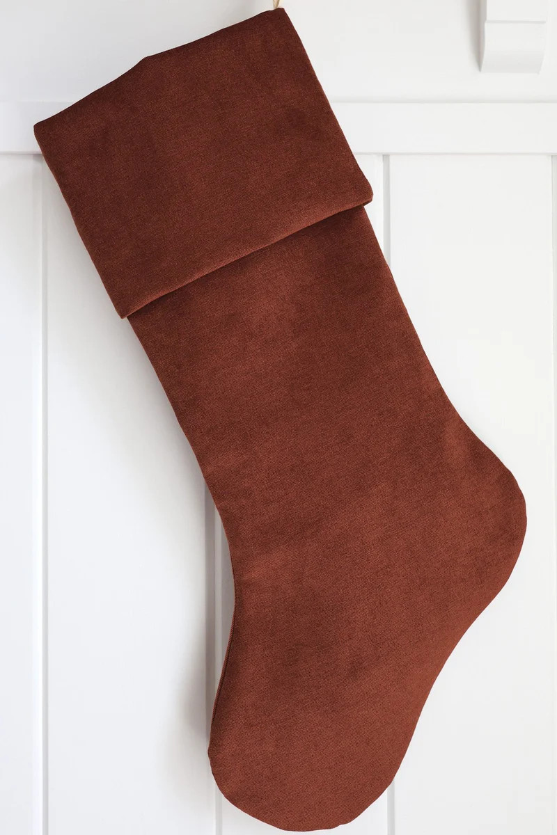 Dark Red Velvet Christmas Stocking | Heritage Design | Hackner Home (US)