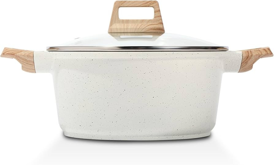 ESLITE LIFE Nonstick Stock Pot with Lid, 5 Quart Ceramic Coating Large Soup Pot Casserole Dish Co... | Amazon (US)
