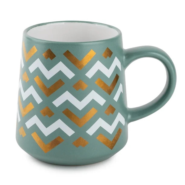 Thyme & Table Stoneware Coffee Mug, 16 fl oz, Green Stripe - Walmart.com | Walmart (US)