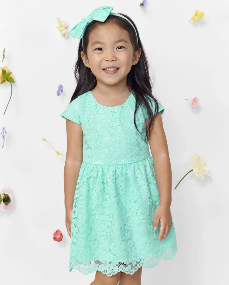 Toddler Girls Mommy And Me Lace Dress - mellow aqua | The Children's Place