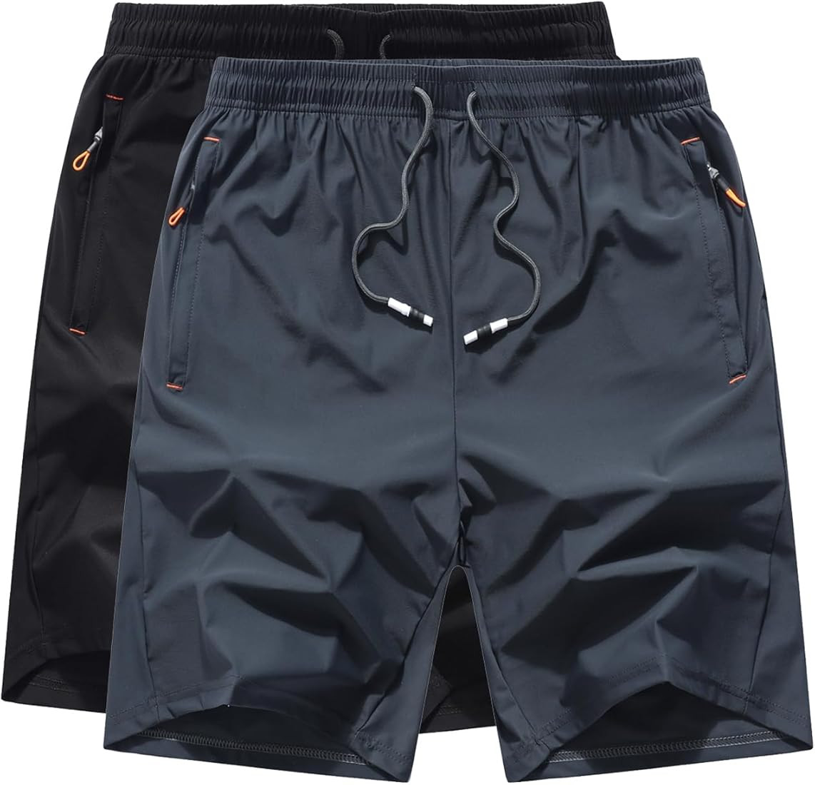 HONCAN Mens Quick Dry Athletic Hiking Shorts Lightweight Running Workout Gym Active Shorts with Z... | Amazon (US)
