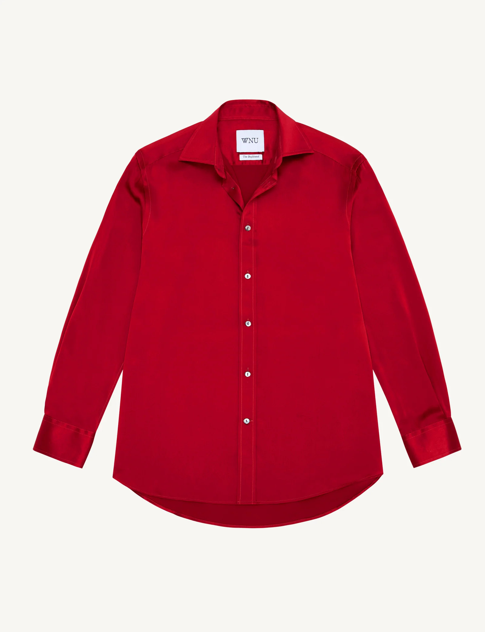 The Boyfriend: Silk Satin, Garnet | With Nothing Underneath