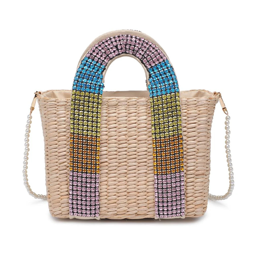 NEW!! Jewel Straw Bag | Glitzy Bella