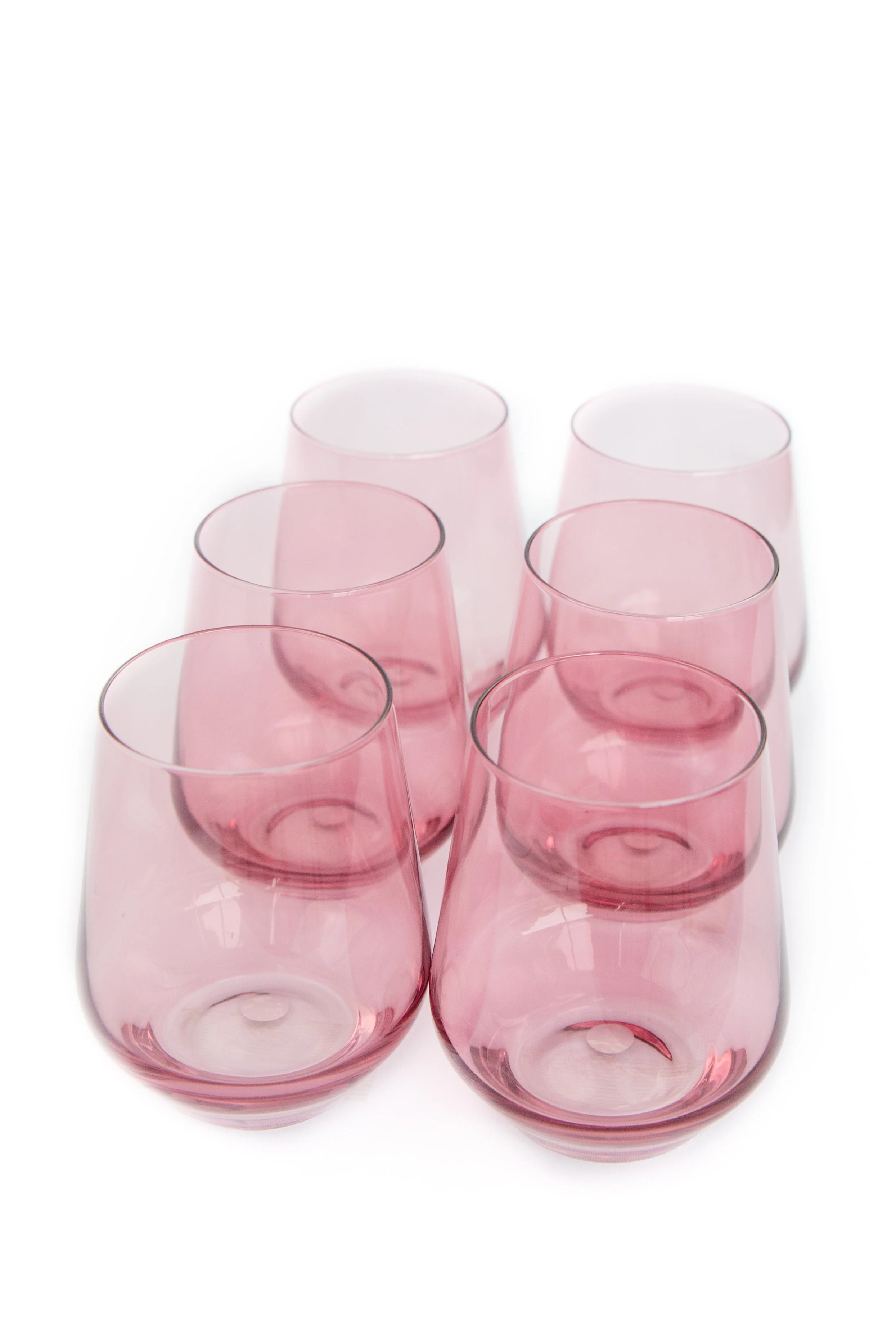 Rose Stemless Wine Glasses Set of 6 | Stark Carpet