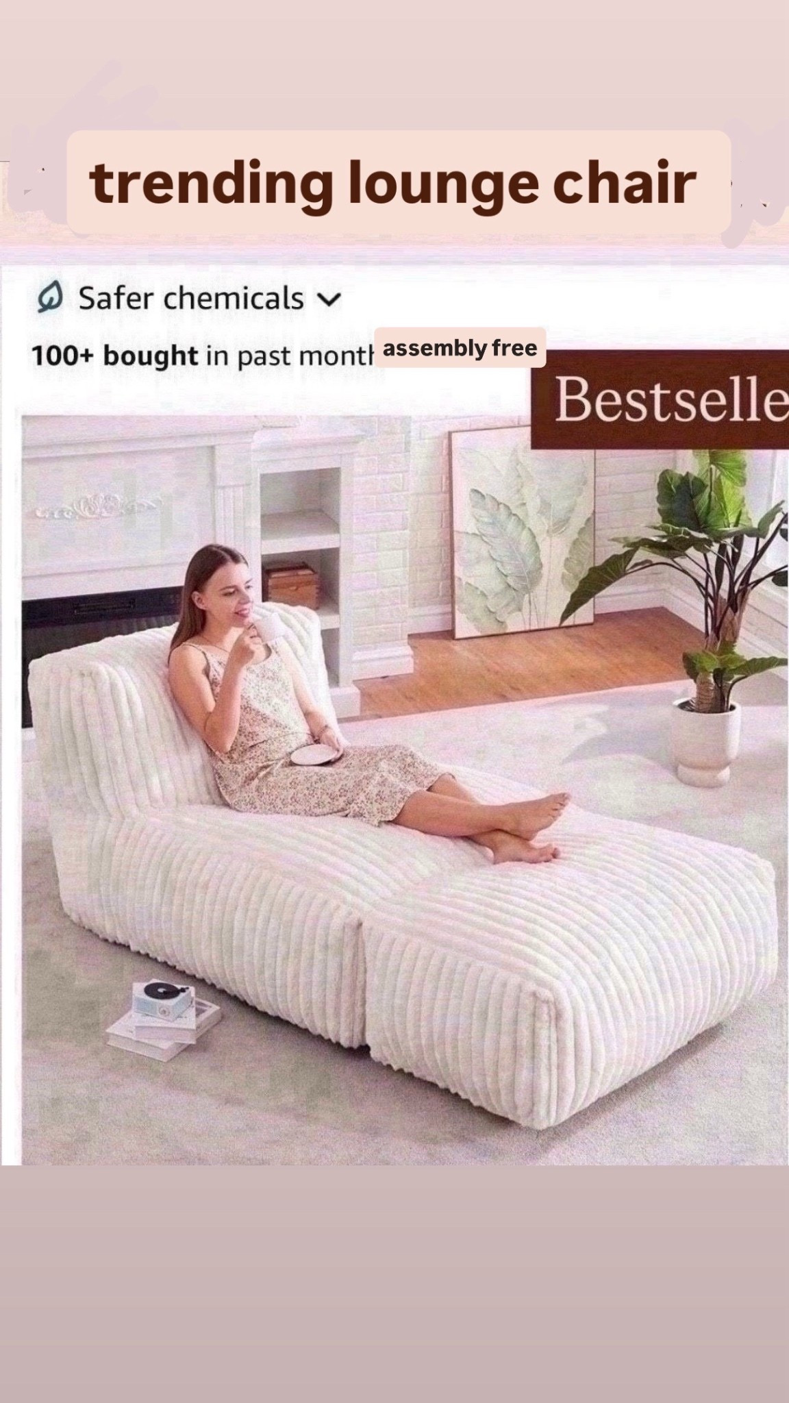 Assembly free chair.  Oversized chair. Comfy lounge chair #chair #loungechair 

#LTKHome