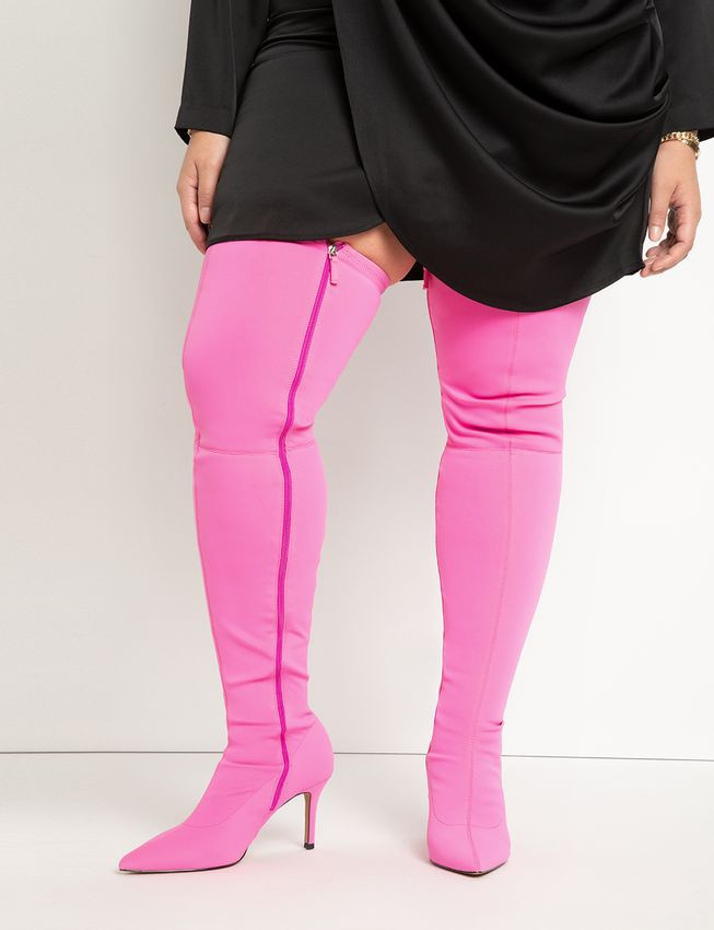 Neoprene Over the Knee Boot | Eloquii