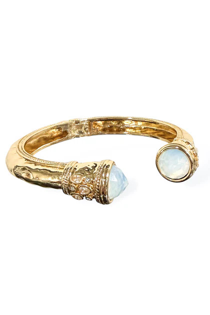 Back To Me White Opal Gold Cuff Bracelet | The Willow Tree