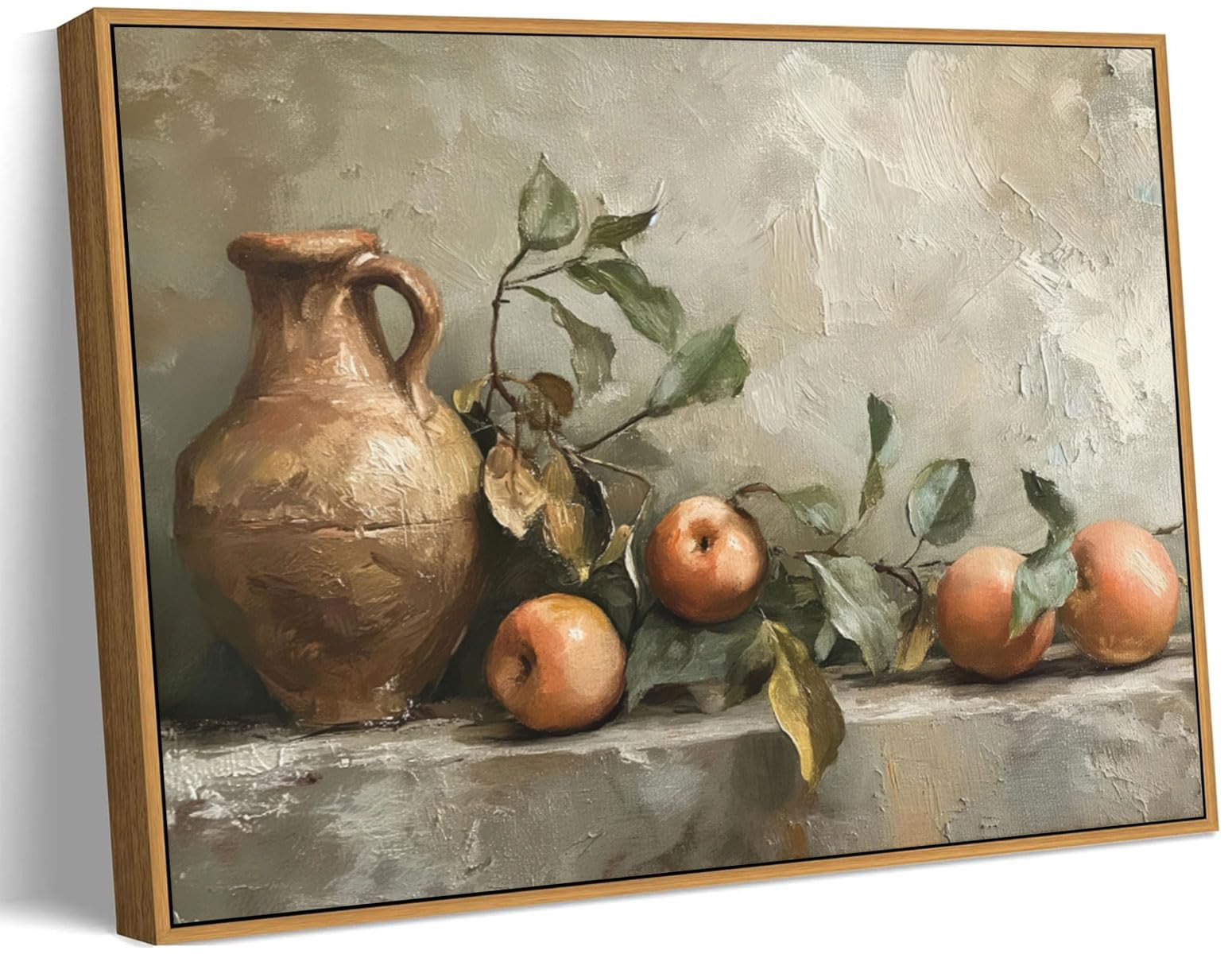 Vintage Kitchen Canvas Wall Art Pitcher And Still Life Fruits Painting Picture Wall Decor Rustic ... | Amazon (US)