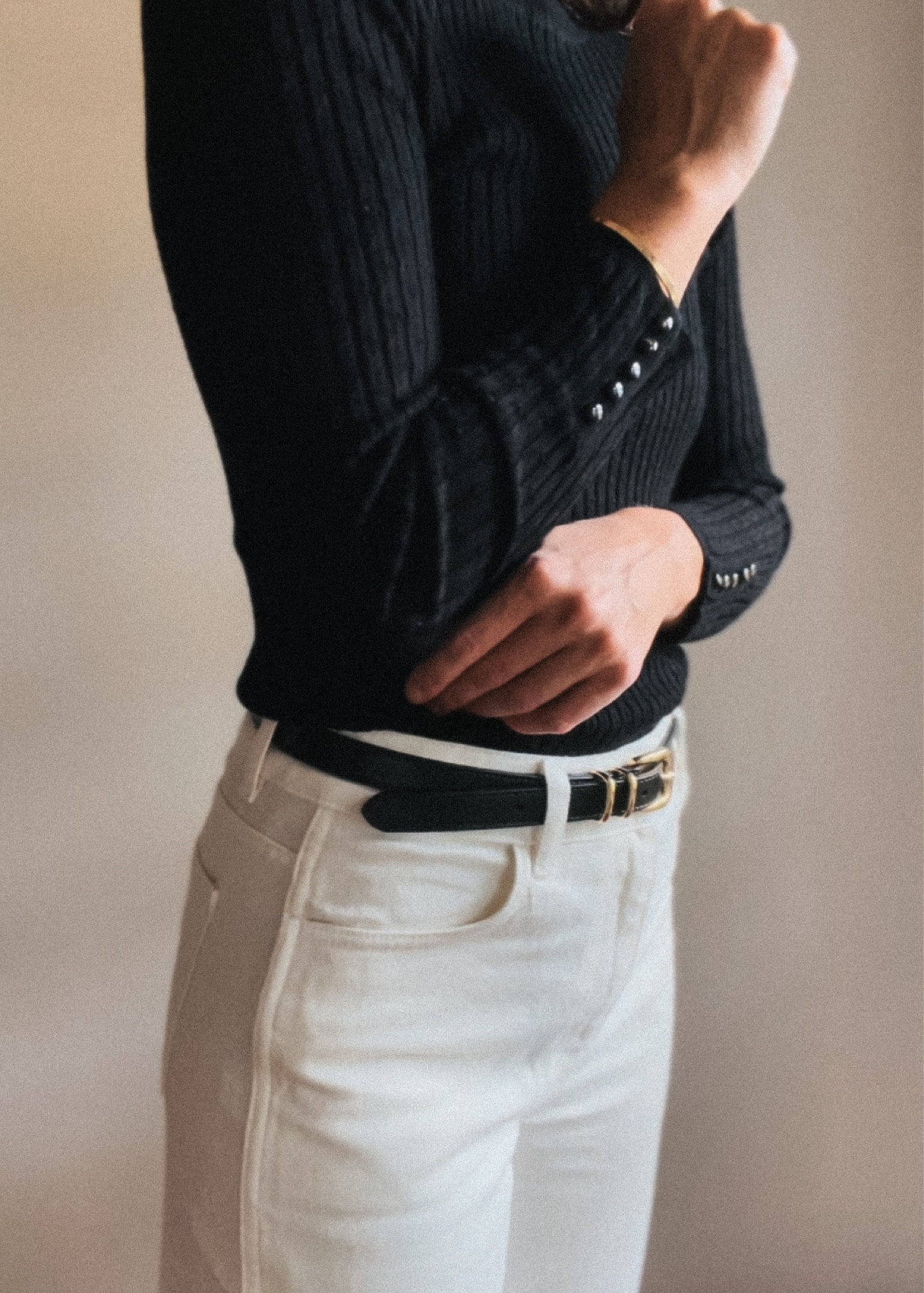 Dita Jumper: i love this top SO MUCH! not to heavy, super flattering to wear, and the wrist details makes her a little fAnCy. Feels like a soft long sleeve top. True to size. 

//

Belt white pants trousers black top 

#LTKWorkwear #LTKStyleTip #LTKSeasonal