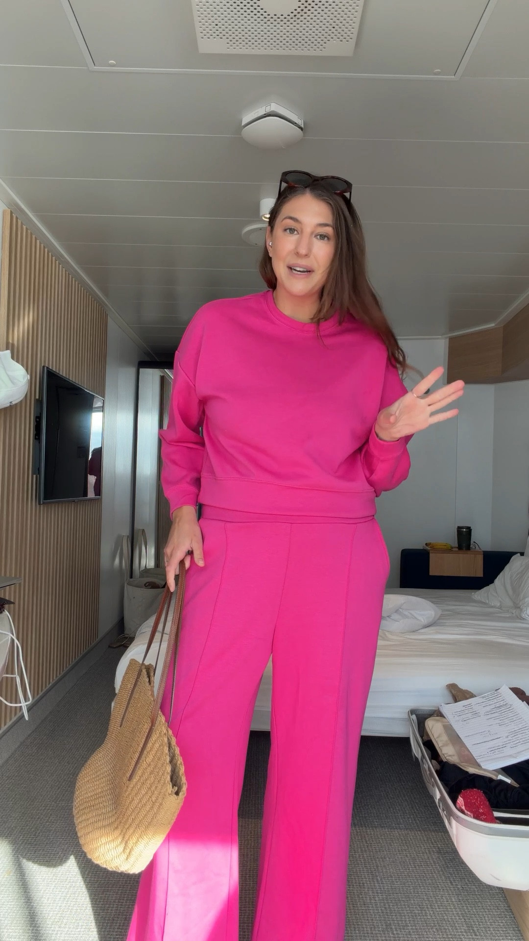 Hot pink + vacation mode 💕

pink lounge set, comfy travel outfit, matching sweats set, airport style look, casual chic outfit, bright summer set, easy vacation outfit

#LTKTall #LTKTravel #LTKMidsize