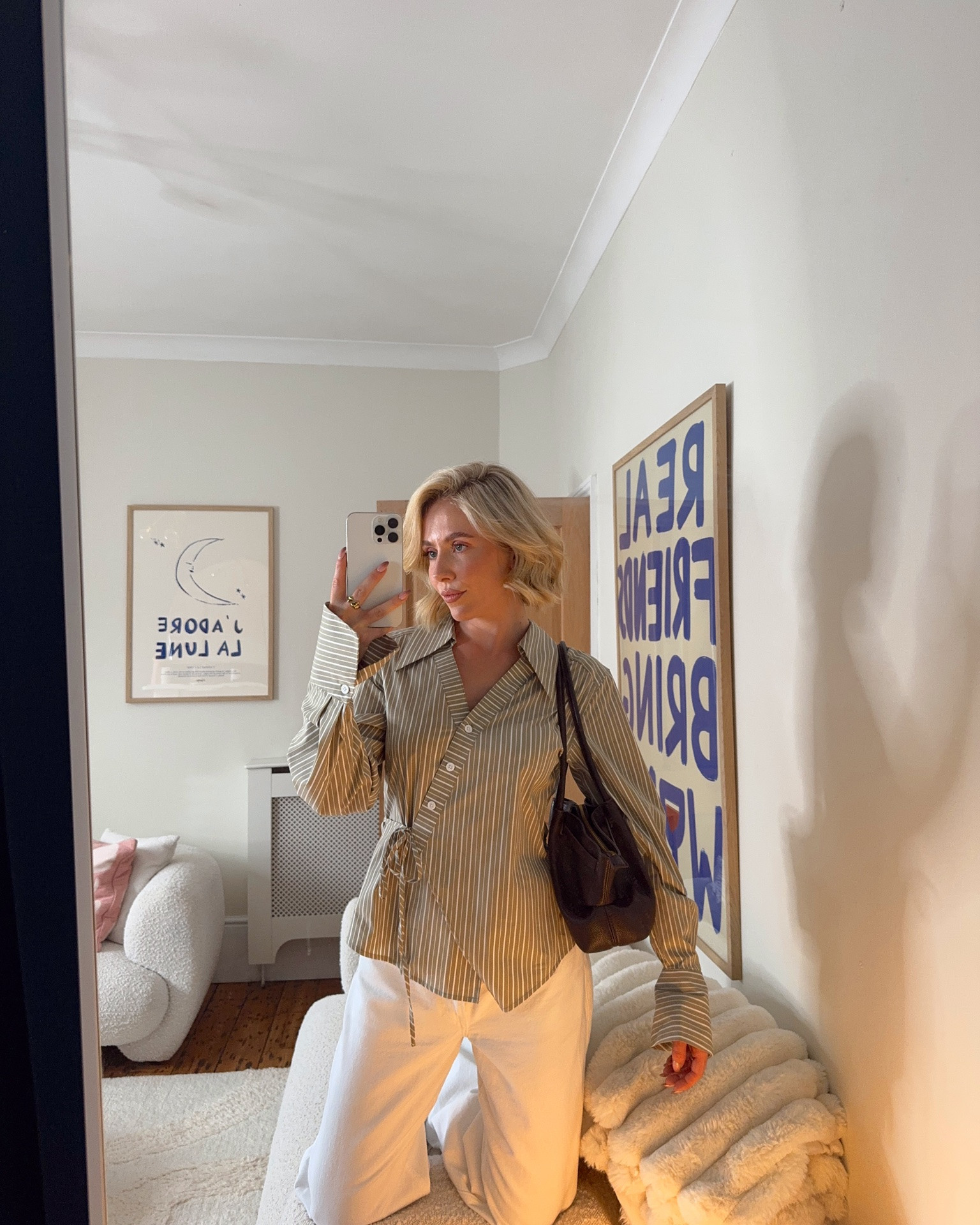 Outfit of the day!!🍂🍁🤎 @ASOS #outfit #whitejeans #outfitidea