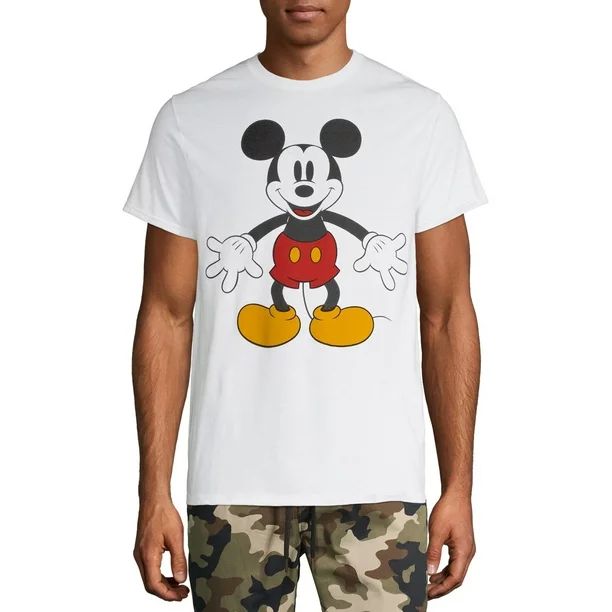 Mickey Mouse Disney Men's & Big Mens Classic Mickey Graphic Tee Shirt, Sizes S-3XL | Walmart (US)