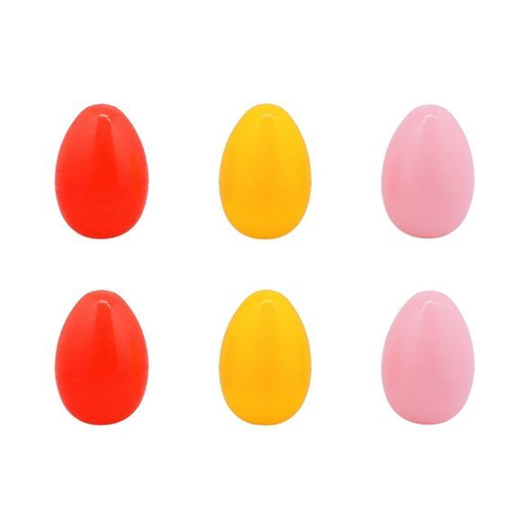 6ct Easter Plastic Eggs Bright Coral Yellow Pink - Spritz™ | Target