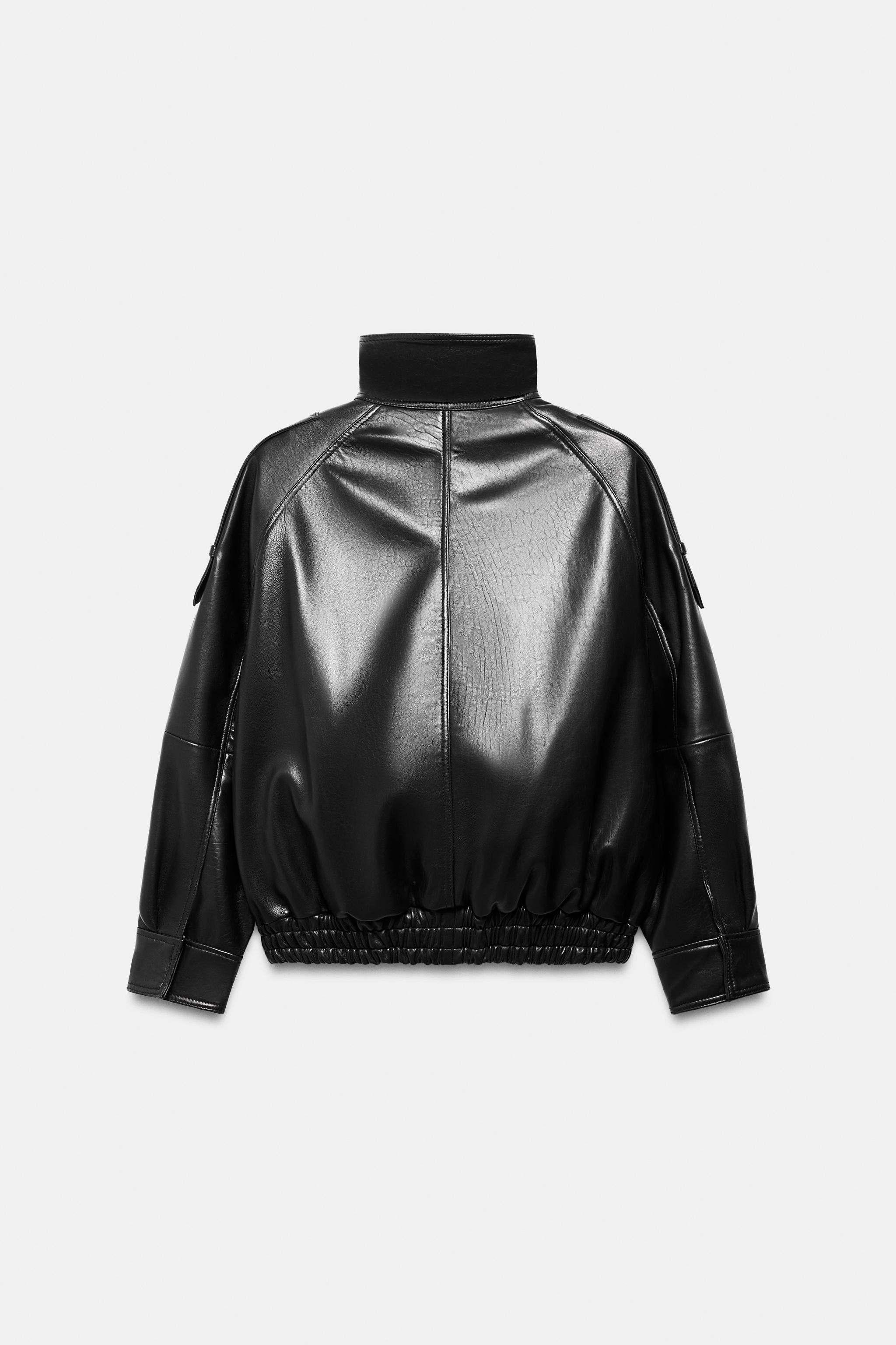 100% LEATHER JACKET ZW COLLECTION | Zara US