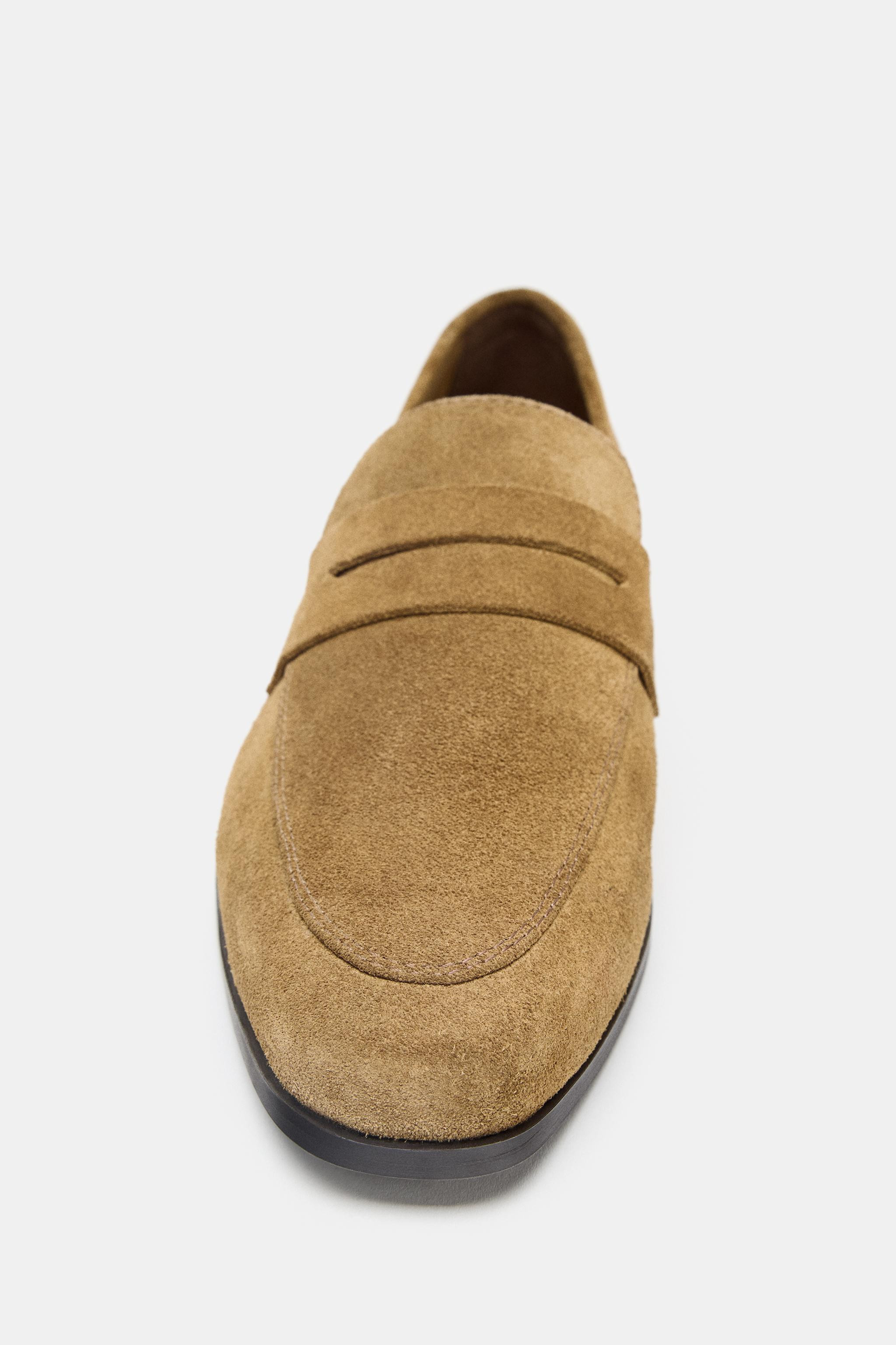 SPLIT LEATHER LOAFERS | Zara US
