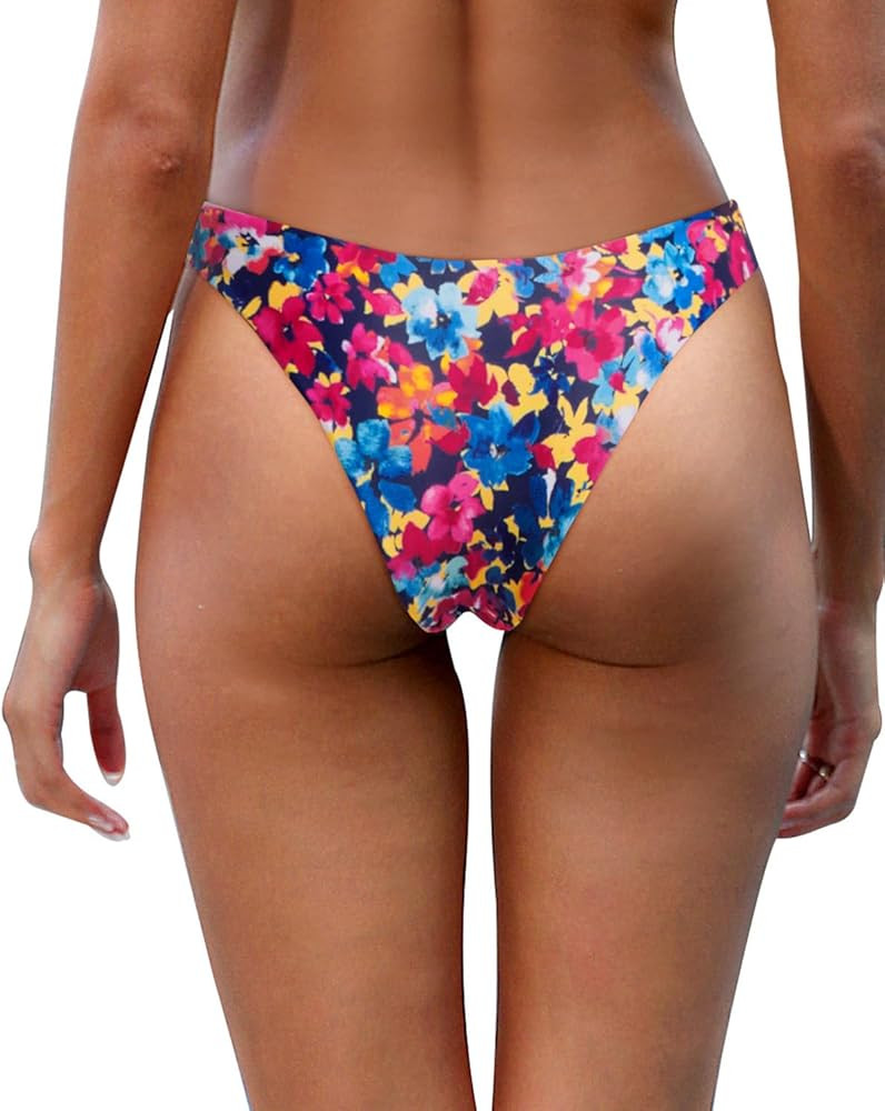 Women Cheeky Bikini Bottom Brazilian High Cut Swim Bottom Low Rise Bathing Suit Bottom | Amazon (US)