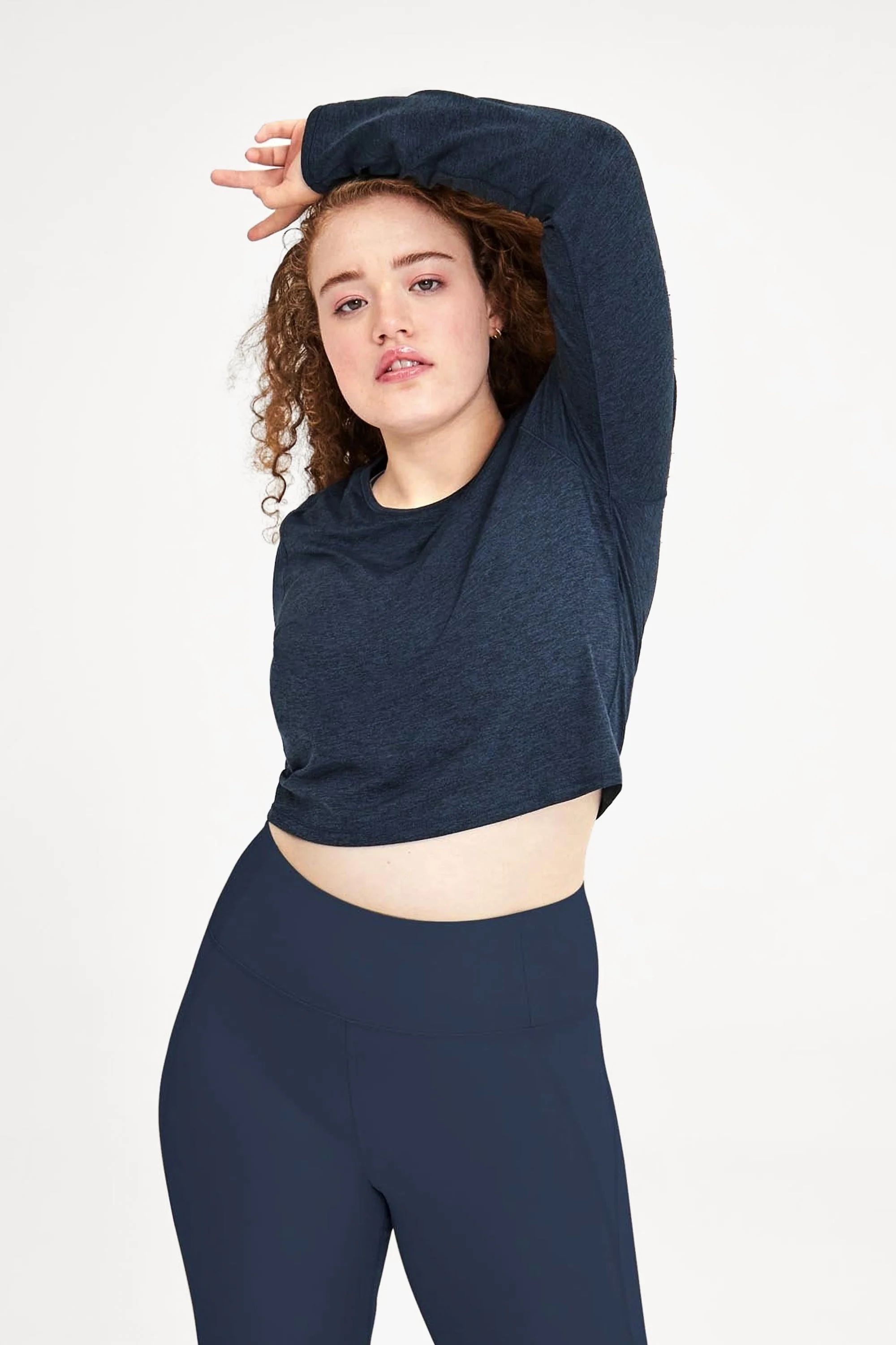 Midnight ReSet Cropped Long Sleeve | Girlfriend Collective