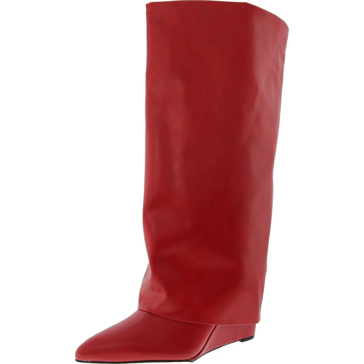 Evander Womens Faux Leather Cuffed Knee-High Boots | Shop Simon