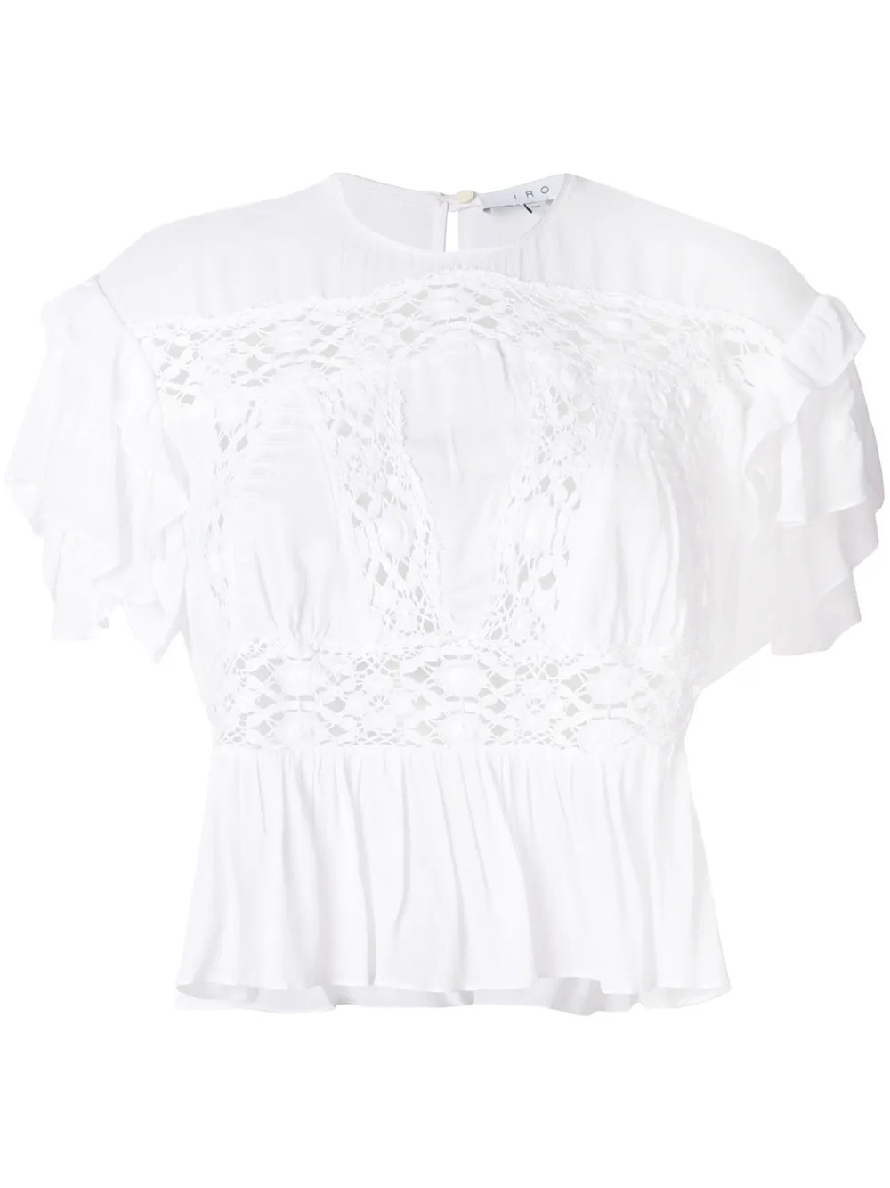 Iro crocket lace insert blouse - Whi01 White | FarFetch US