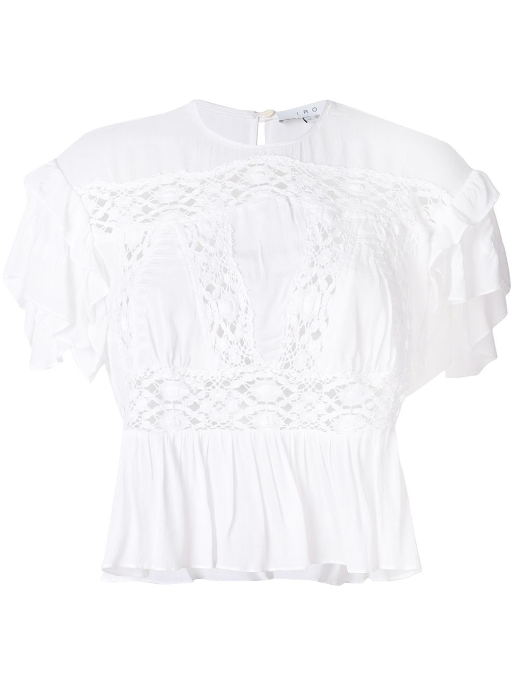 Iro crocket lace insert blouse - Whi01 White | FarFetch US