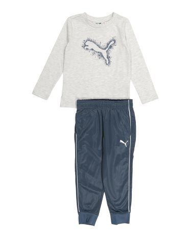 Little Boy 2pc Long Sleeve Tee And Jogger Set | TJ Maxx