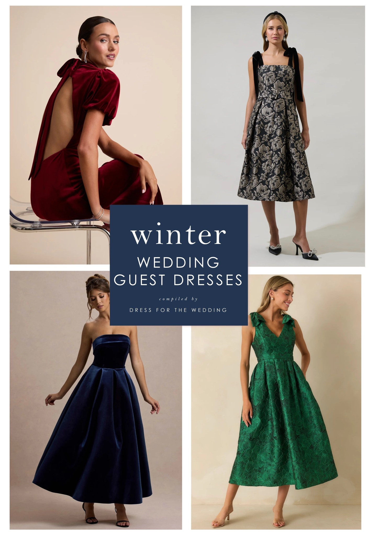 Winter wedding guest dresses 
Velvet dress
Winter formal dress 
Winter semi formal dress 
Jacquard dress 
Green dress
Midi dress
Red velvet dress 
Blue velvet strapless dress 
Black and gold dress 
Dress for a wedding 
Holiday party dress
Holiday photo dress
Formal photo dress 
Holiday cards


#LTKParties #LTKWedding #LTKHoliday