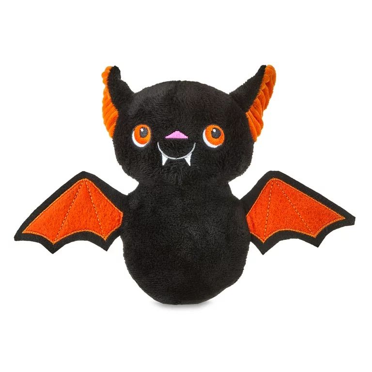 Vibrant Life Halloween 7in Squeaky Plush Dog Toy, Bat, Black - Walmart.com | Walmart (US)