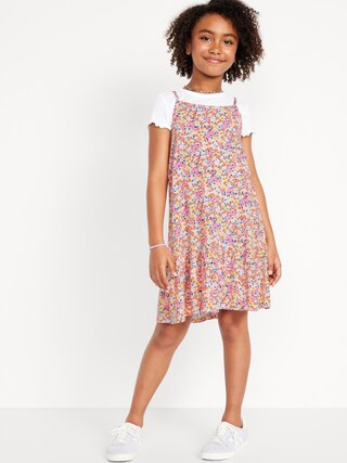 Sleeveless Ruffled-Hem Dress and T-Shirt Set for Girls | Old Navy (US)