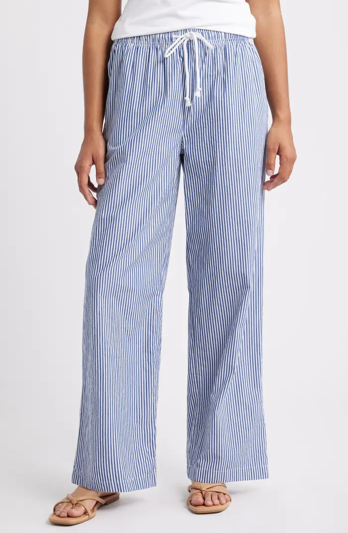 beachlunchlounge Reed Stripe Cotton Pants | Nordstrom | Nordstrom