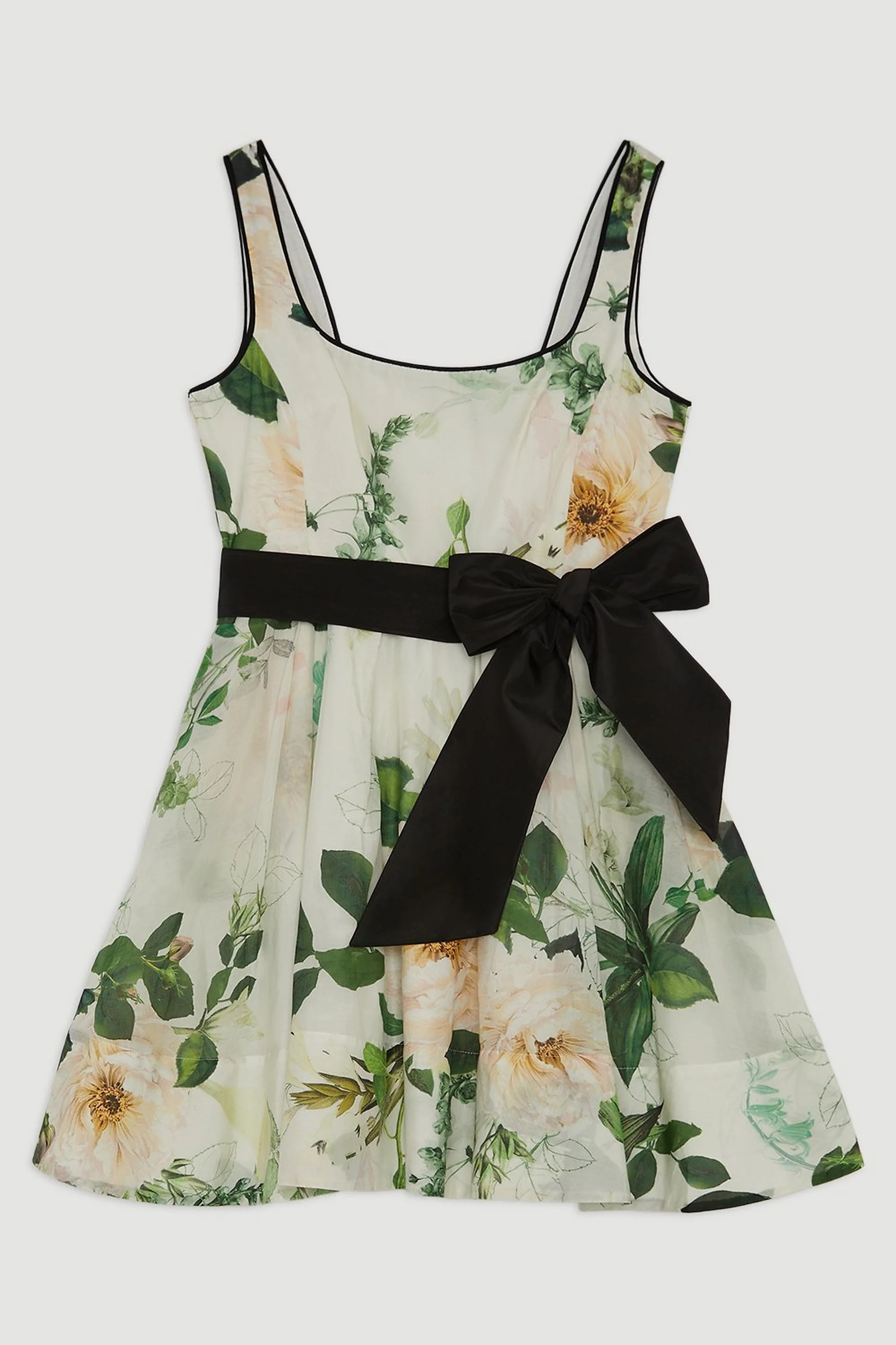 Lydia Millen Spring Floral Silk Cotton Mini Prom Dress | Karen Millen UK + IE + DE + NL