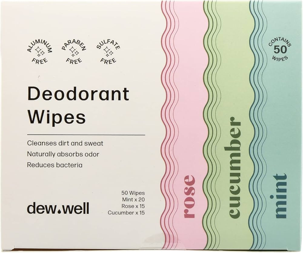 Dew Well - Refresh Deodorant Wipes - A Fresh Start When You’re On the Go - Aluminum, Paraben, a... | Amazon (US)