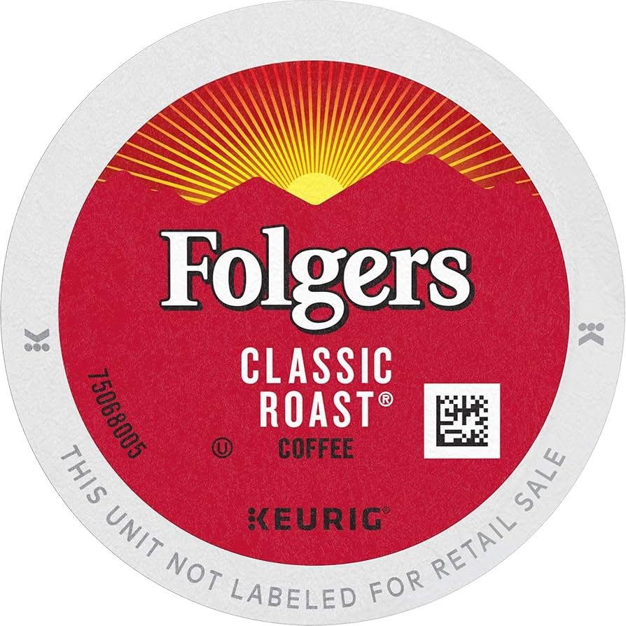 Folgers Classic Roast Medium Roast Coffee, 12 Keurig K-Cup Pods | Amazon (US)