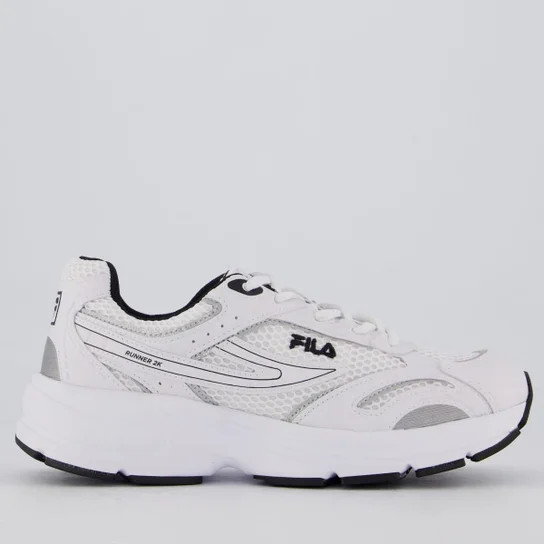 Tênis Fila Runner 2K Feminino Branco e Preto - Branco | Netshoes (BR)