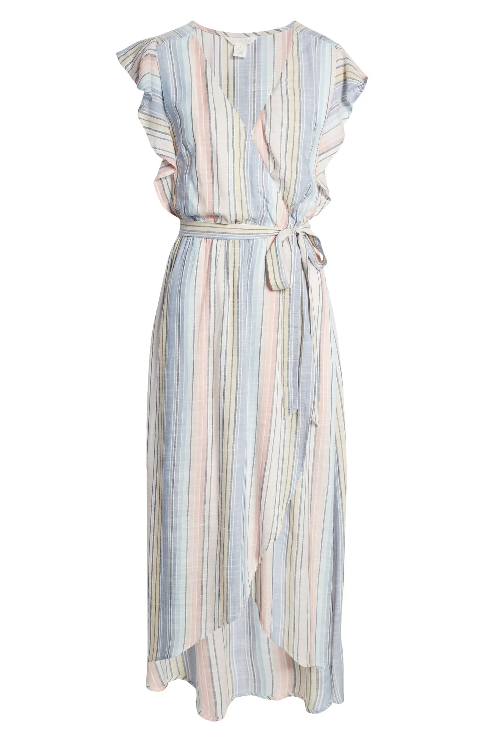 Flutter Sleeve Faux Wrap Maxi Dress | Nordstrom