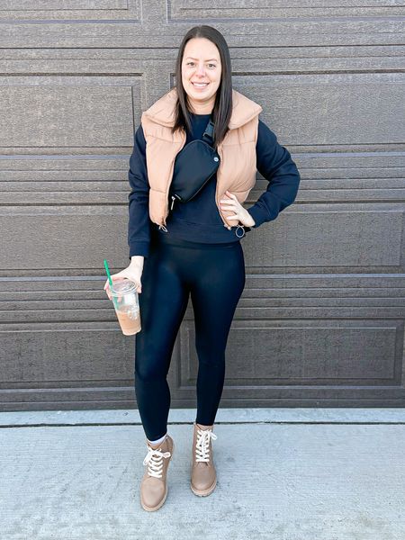 A basic outfit for all things winter and also great for a Starbucks and Target run! #amazon #lululemon #puffervest #beltbag #spanx 

#LTKstyletip #LTKSeasonal #LTKunder100