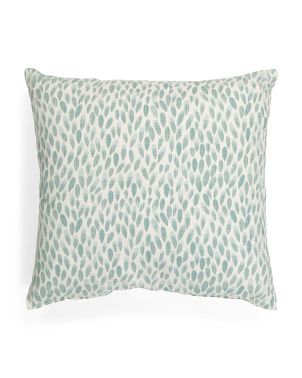 Made In Usa 22x22 Lotus Linen Look Print Pillow | TJ Maxx