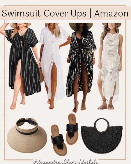 Swimsuit cover up from Amazon!! Long midi dresses! Crochet tank top dress, tie front cover up! Resort wear! Beach vacation outfits! 

#LTKtravel #LTKunder50 #LTKswim